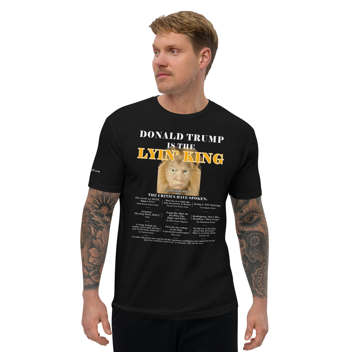 Lyin King Men's Fitted Short Sleeve T-shirt notsobreitbart.com