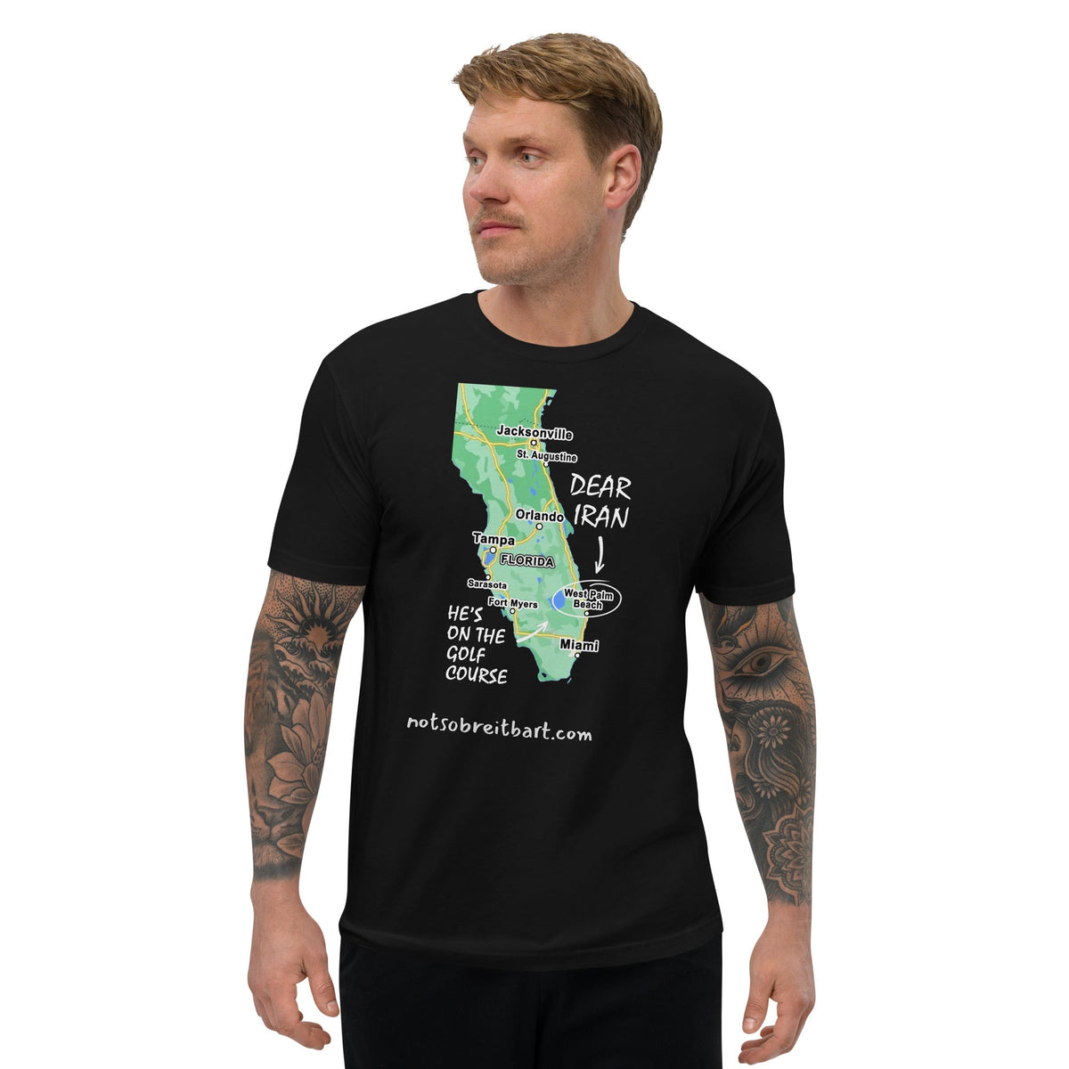 Iran/Golf Men's Tapered T-shirt notsobreitbart.com