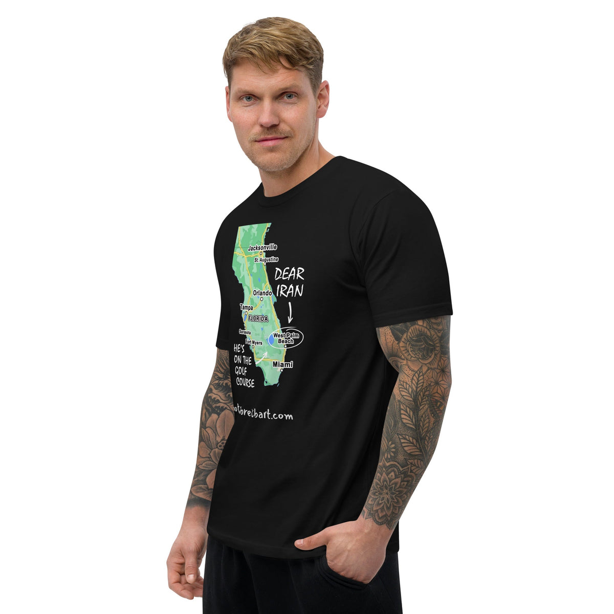 Iran/Golf Men's Tapered T-shirt notsobreitbart.com