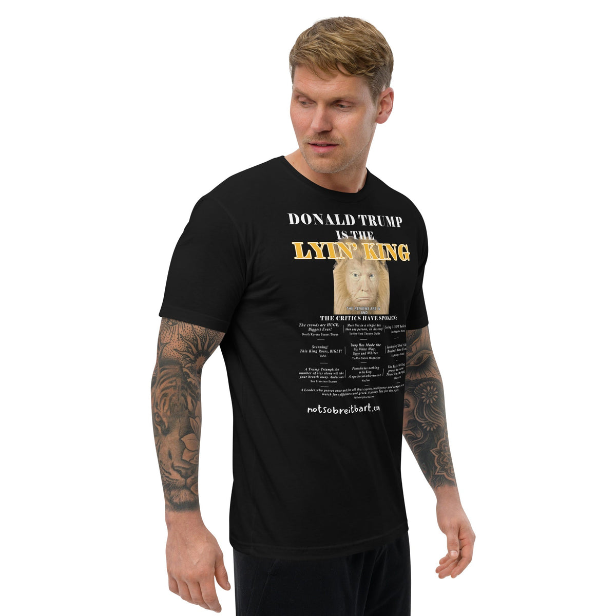 Lyin King Men's Fitted Short Sleeve T-shirt notsobreitbart.com