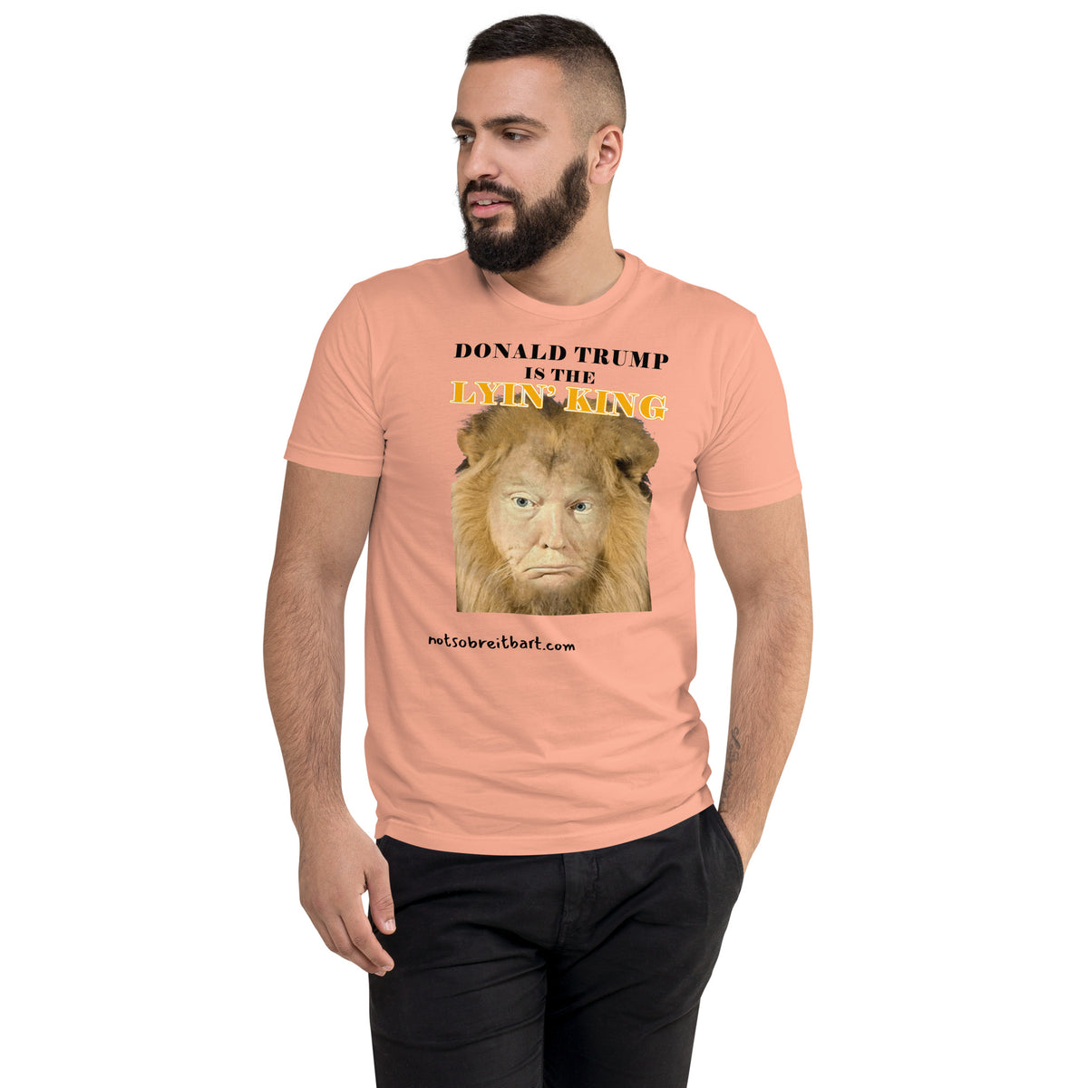 Lyin' King Men's Fitted Short Sleeve T-shirt notsobreitbart.com