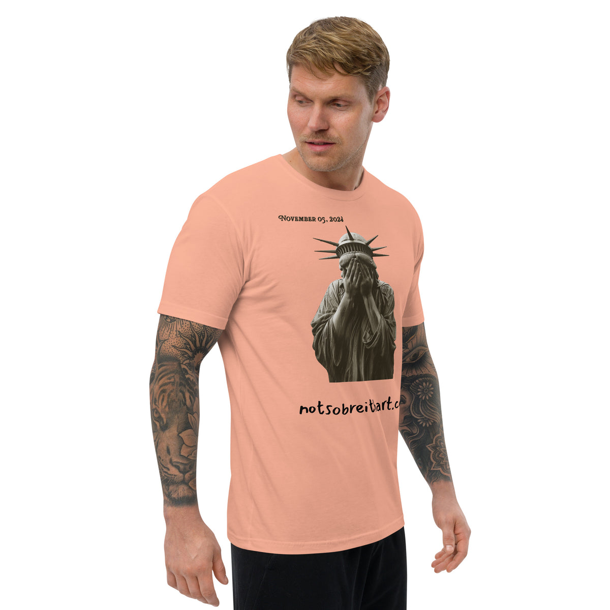 Despondent Liberty Men's fitted T-shirt notsobreitbart.com