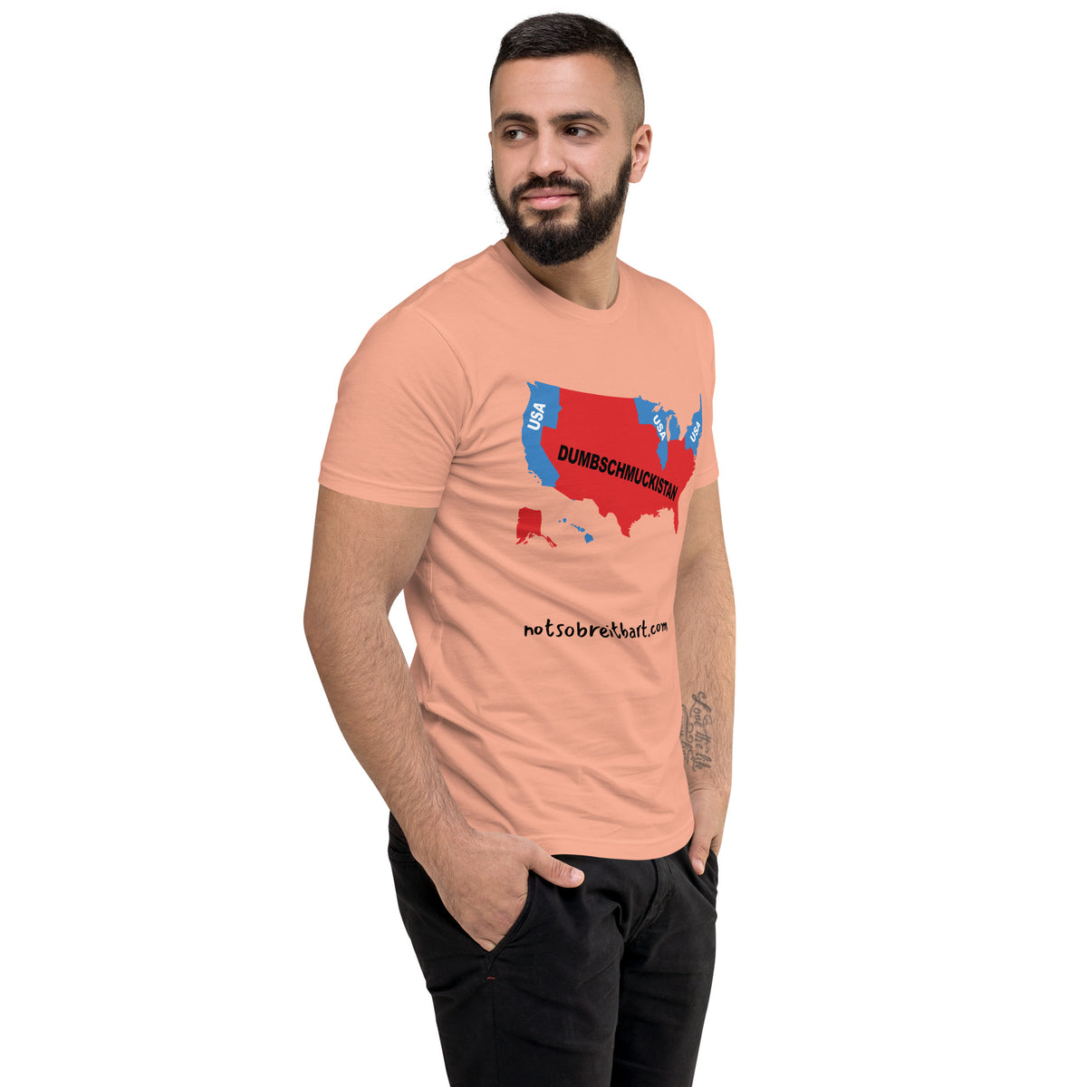 DumbSchmuckistan Men's Fitted T-shirt notsobreitbart.com