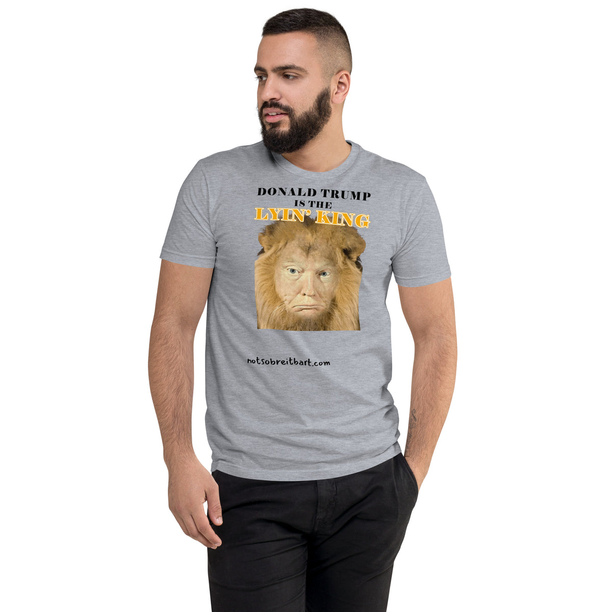 Lyin' King Men's Fitted Short Sleeve T-shirt notsobreitbart.com