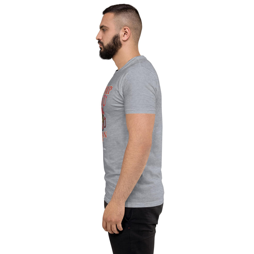 TRUMP/Satan Men's Fitted Short Sleeve T-shirt notsobreitbart.com