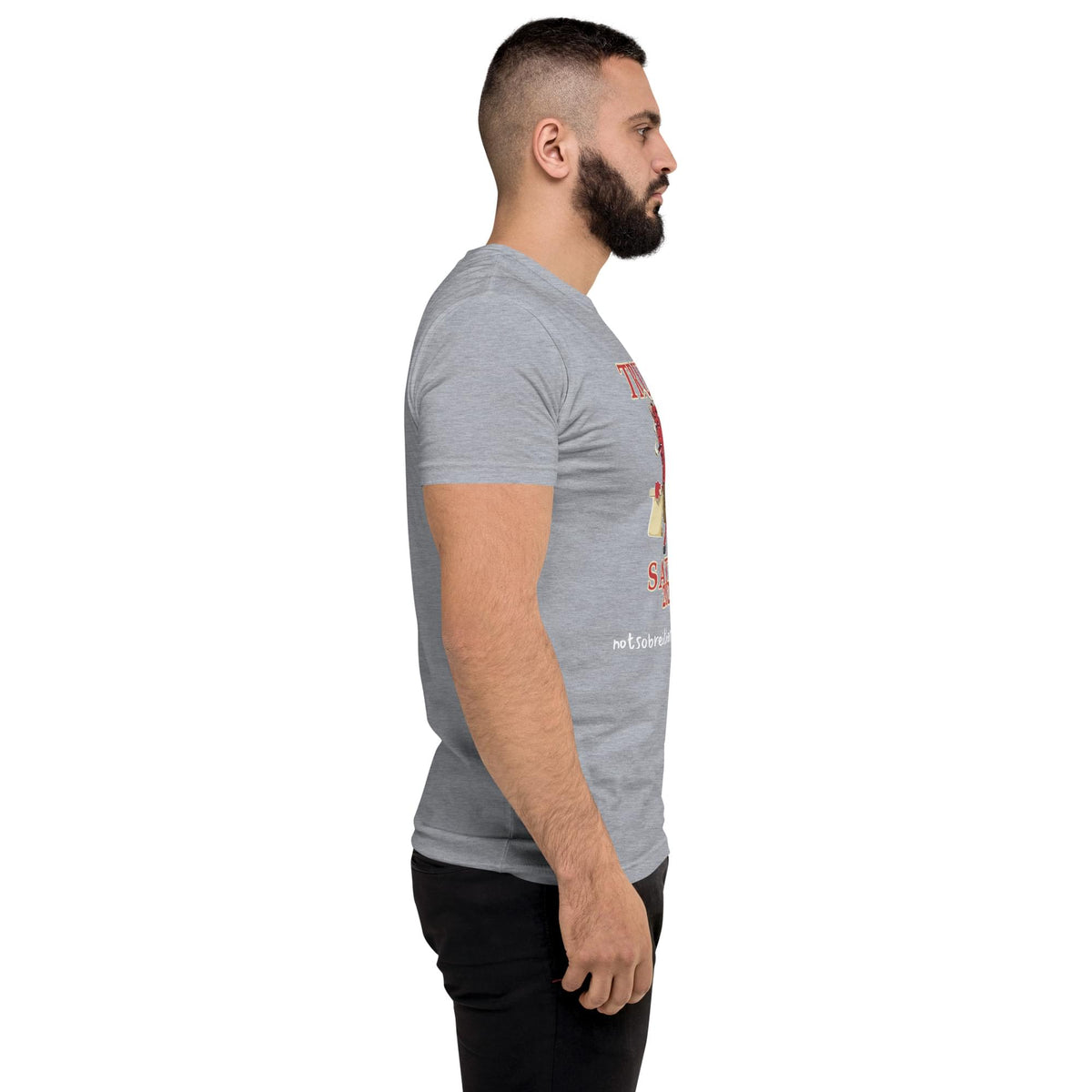 TRUMP/Satan Men's Fitted Short Sleeve T-shirt notsobreitbart.com