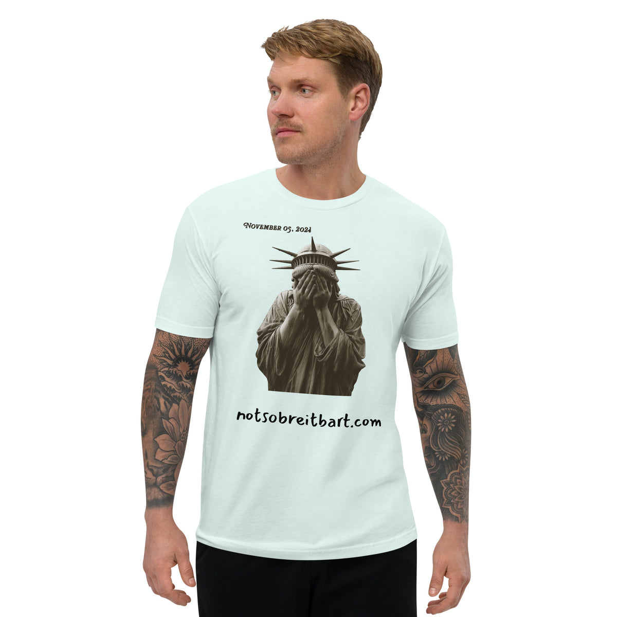 Despondent Liberty Men's fitted T-shirt notsobreitbart.com