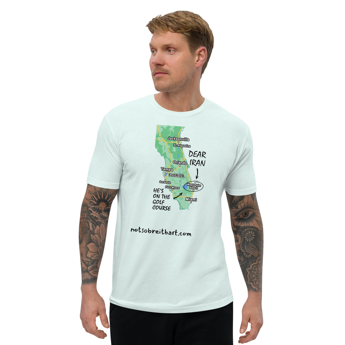 Iran/Golf Men's Tapered T-shirt notsobreitbart.com