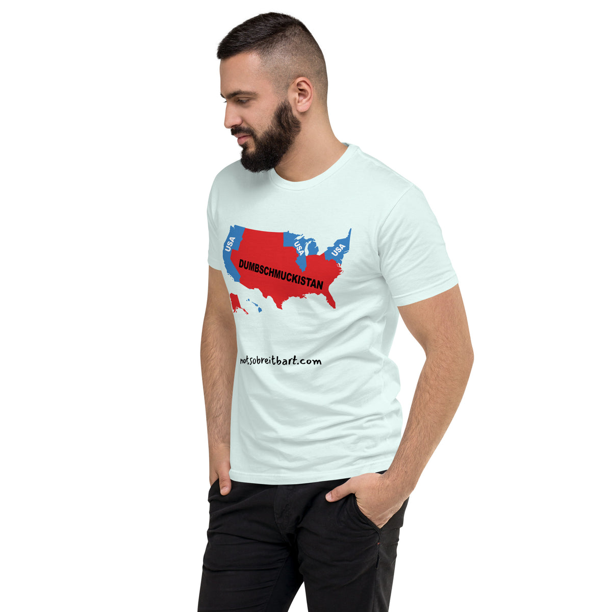 DumbSchmuckistan Men's Fitted T-shirt notsobreitbart.com