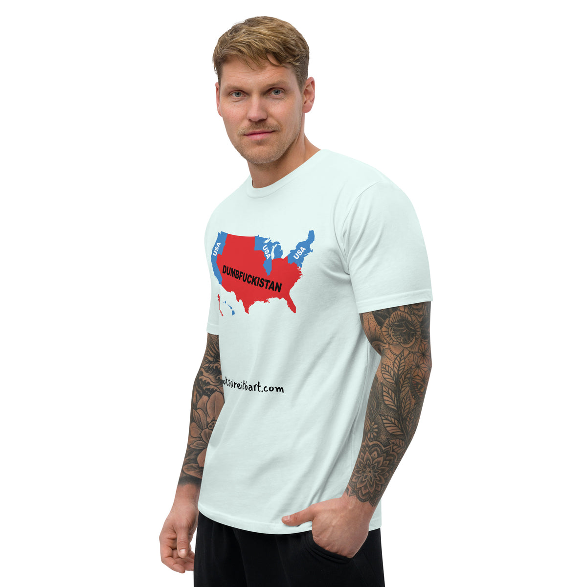 Dumbfuckistan Men's Fitted T notsobreitbart.com