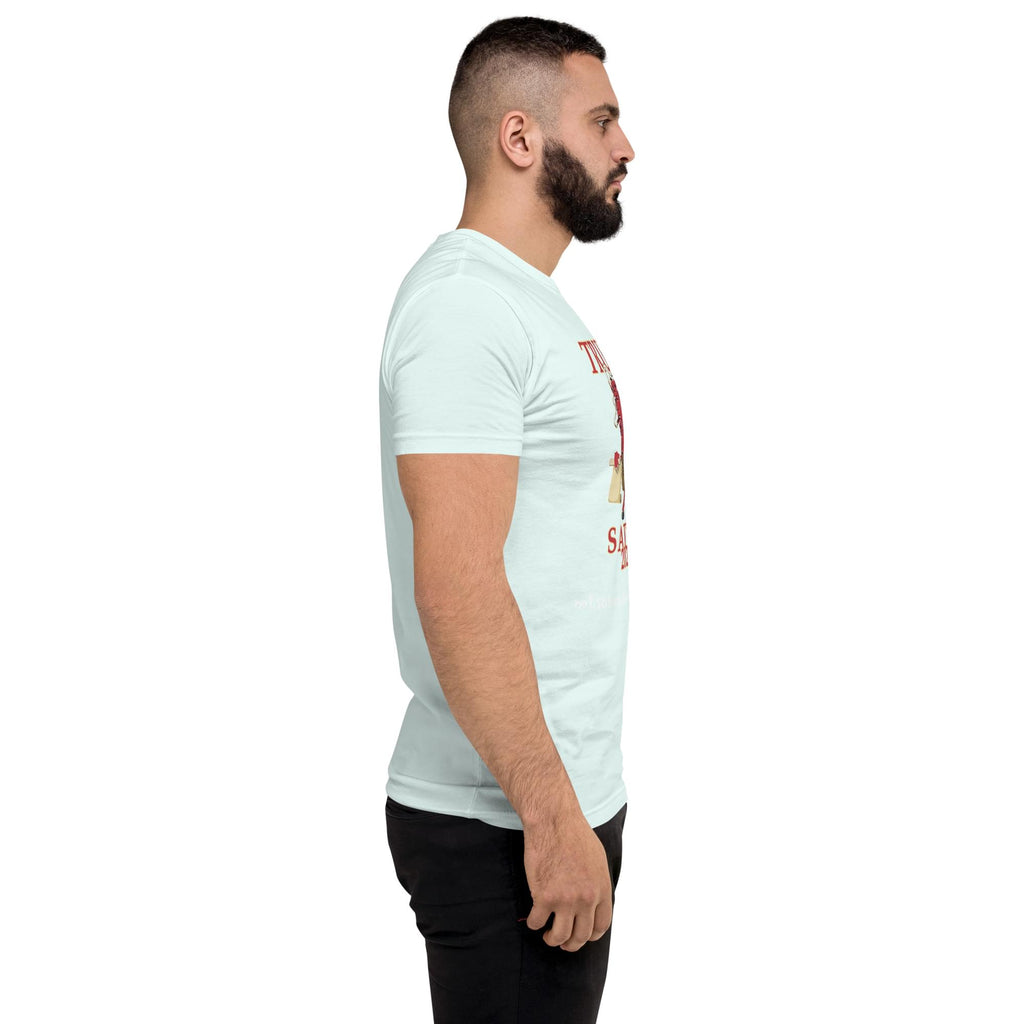 TRUMP/Satan Men's Fitted Short Sleeve T-shirt notsobreitbart.com