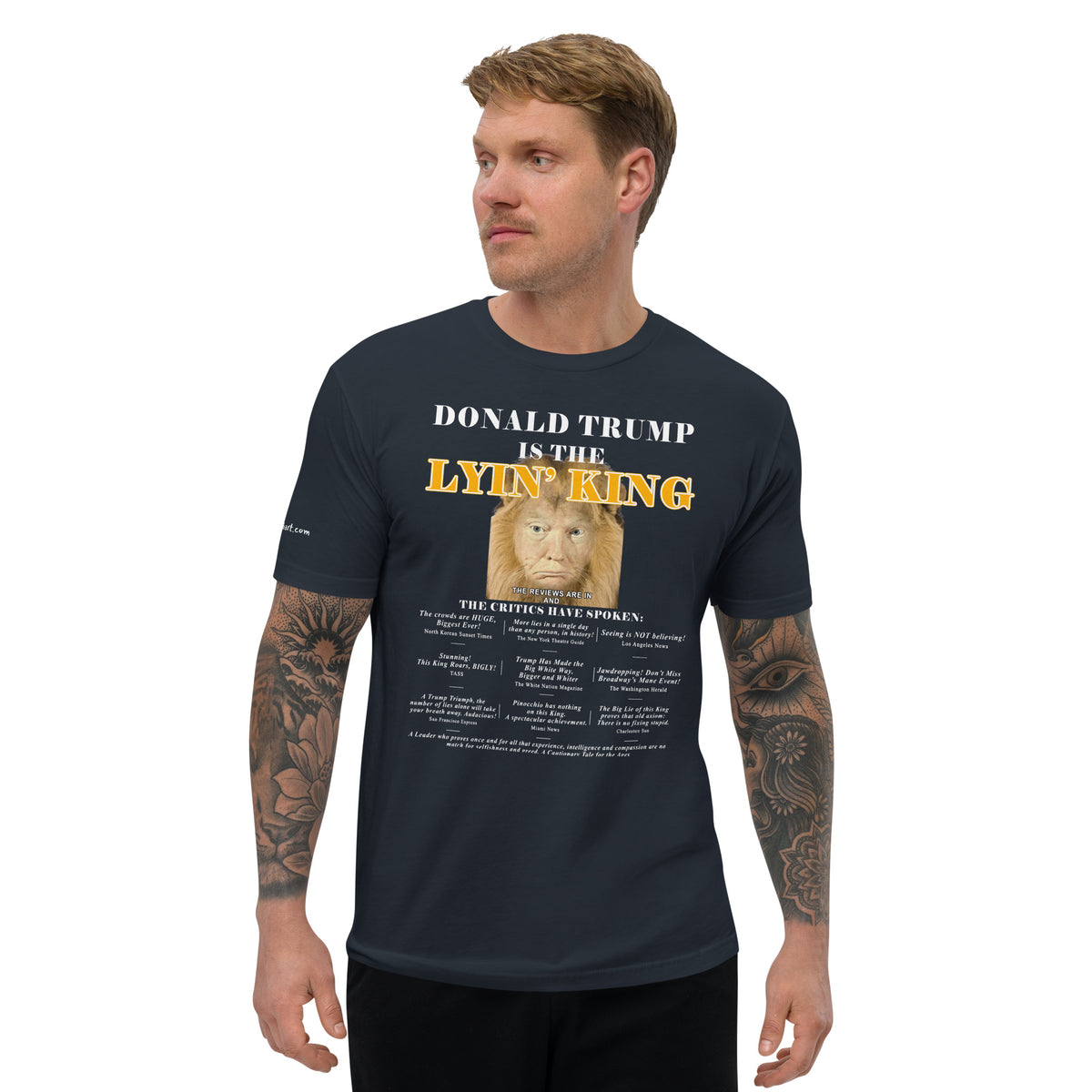 Lyin King Men's Fitted Short Sleeve T-shirt notsobreitbart.com