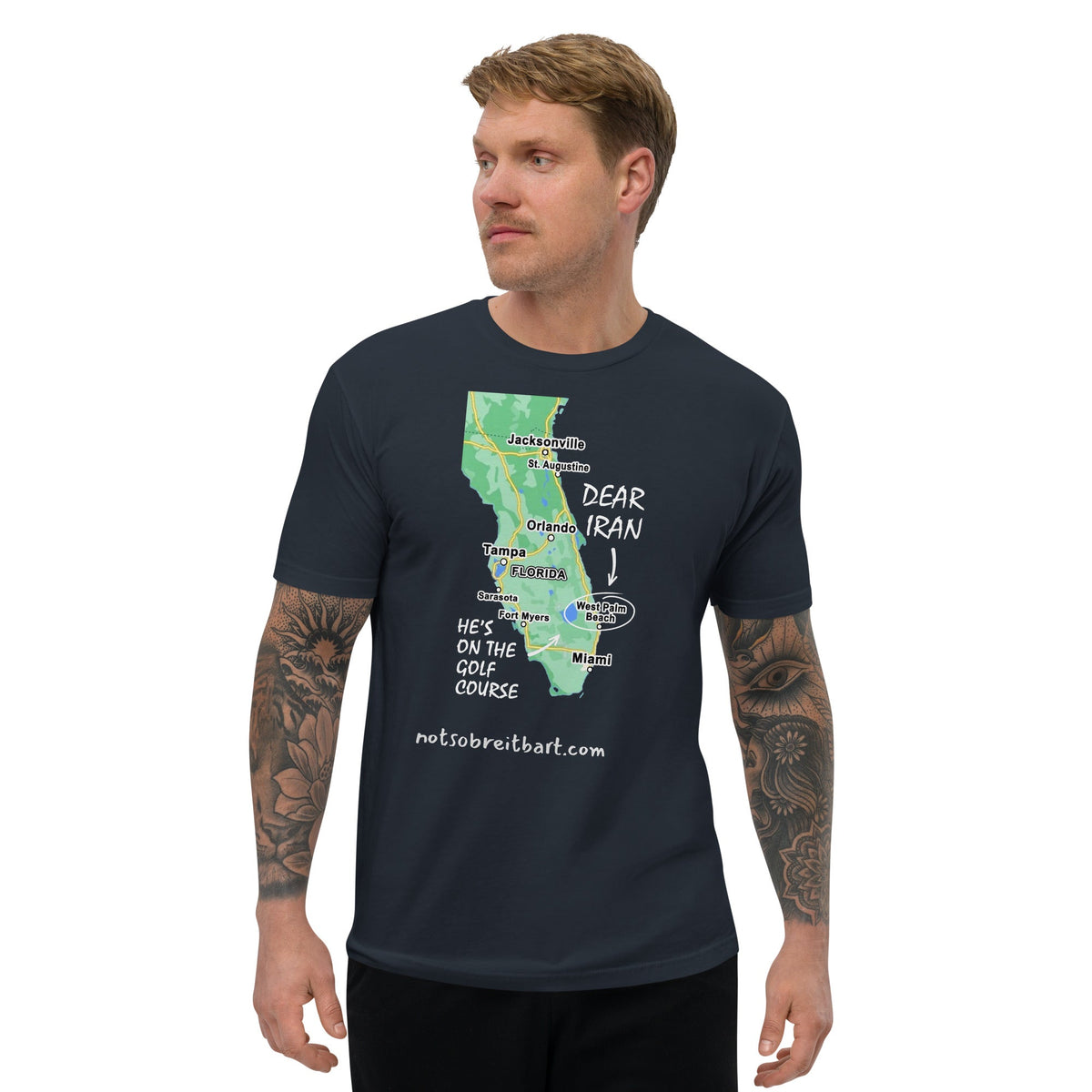 Iran/Golf Men's Tapered T-shirt notsobreitbart.com