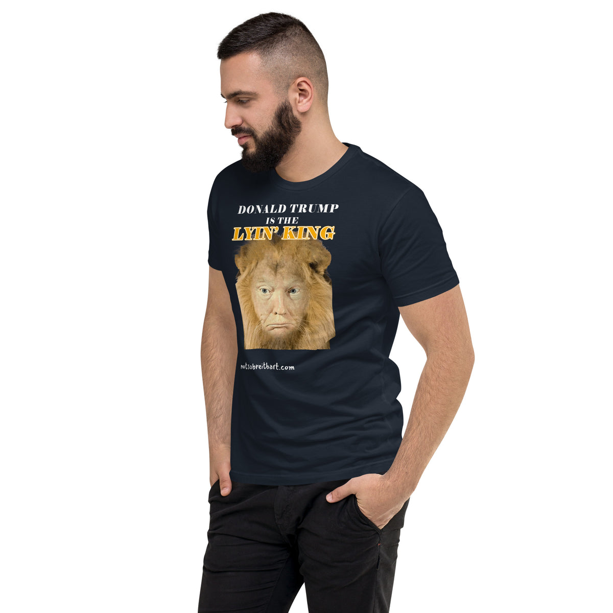 Lyin' King Men's Fitted Short Sleeve T-shirt notsobreitbart.com