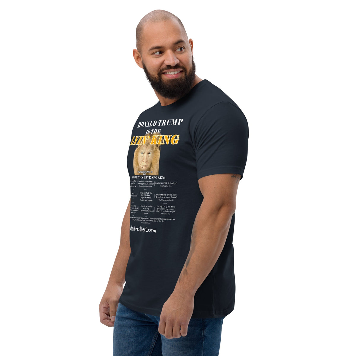 Lyin King Men's Fitted Short Sleeve T-shirt notsobreitbart.com
