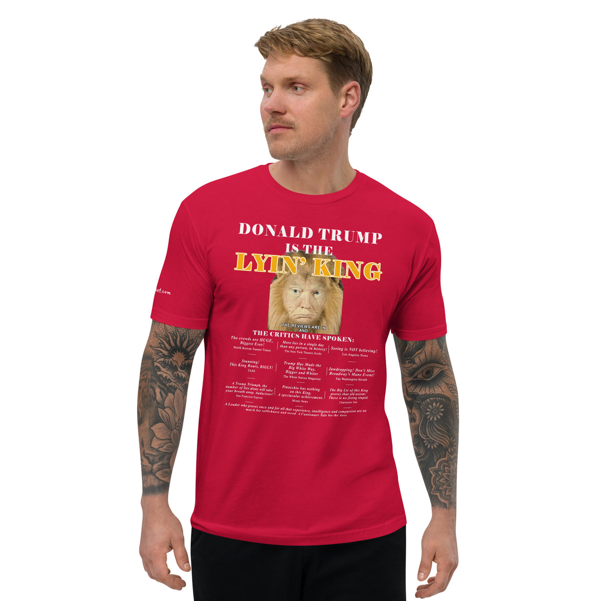 Lyin King Men's Fitted Short Sleeve T-shirt notsobreitbart.com