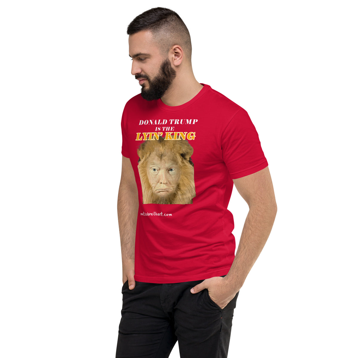 Lyin' King Men's Fitted Short Sleeve T-shirt notsobreitbart.com