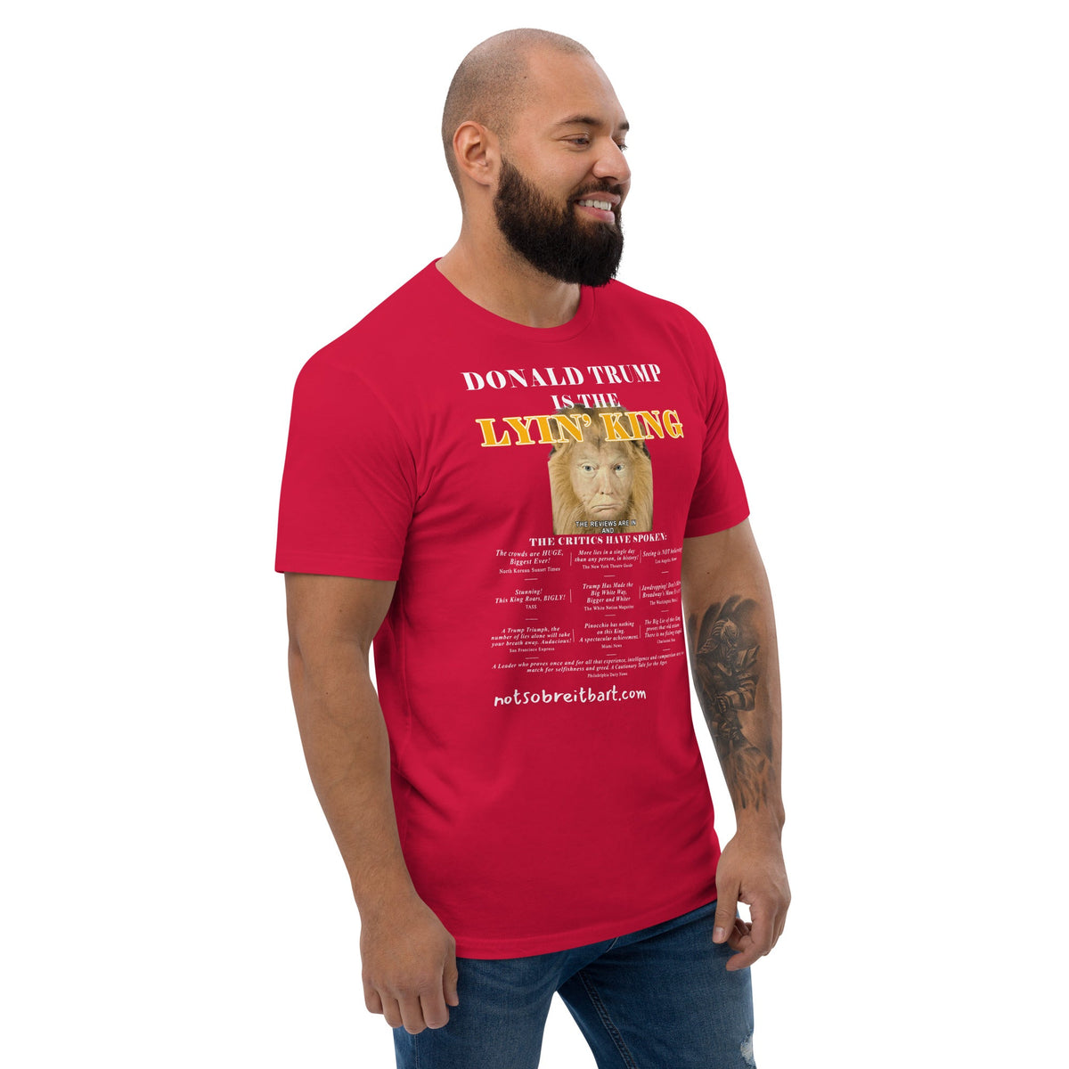 Lyin King Men's Fitted Short Sleeve T-shirt notsobreitbart.com