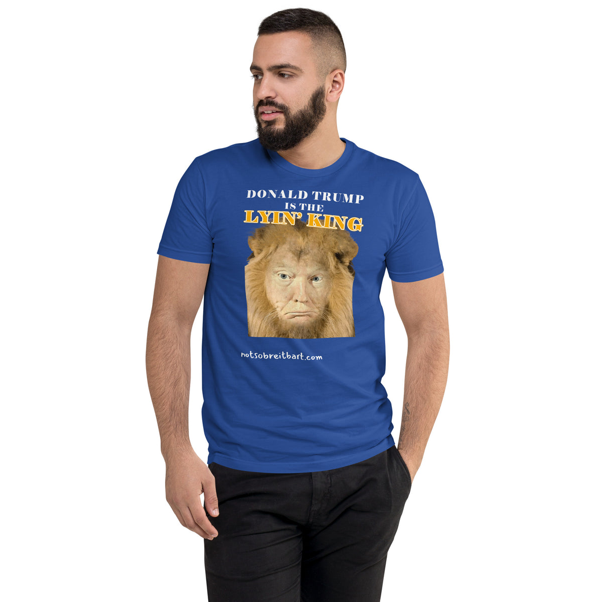 Lyin' King Men's Fitted Short Sleeve T-shirt notsobreitbart.com