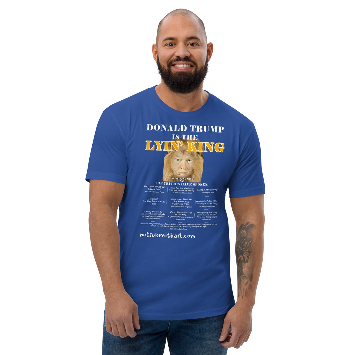 Lyin King Men's Fitted Short Sleeve T-shirt notsobreitbart.com