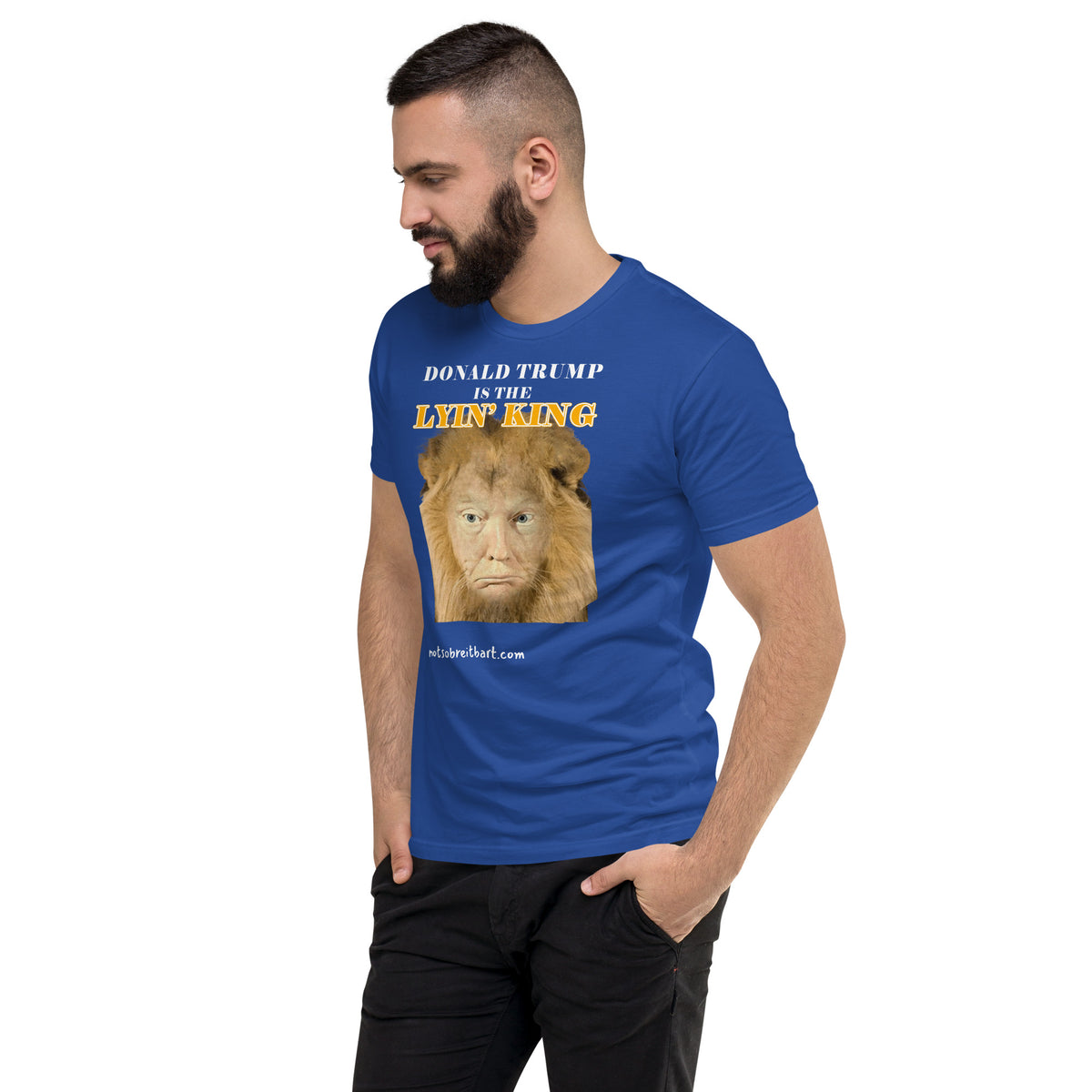 Lyin' King Men's Fitted Short Sleeve T-shirt notsobreitbart.com