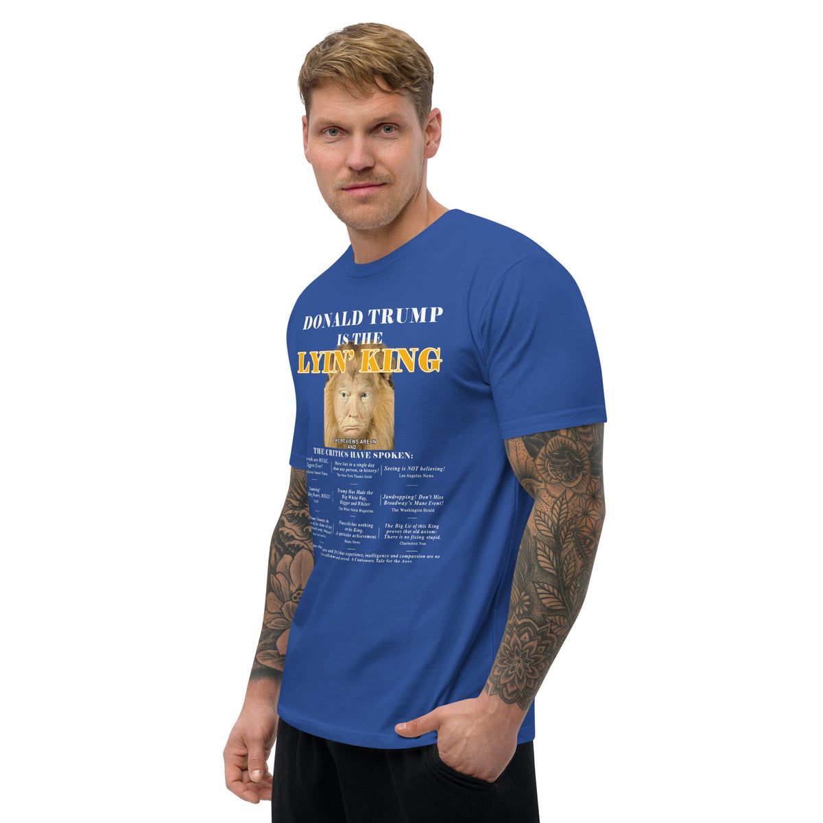 Lyin King Men's Fitted Short Sleeve T-shirt notsobreitbart.com