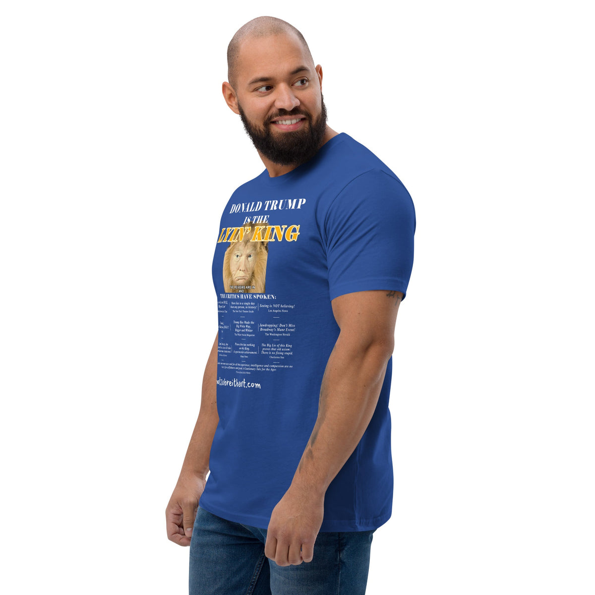 Lyin King Men's Fitted Short Sleeve T-shirt notsobreitbart.com