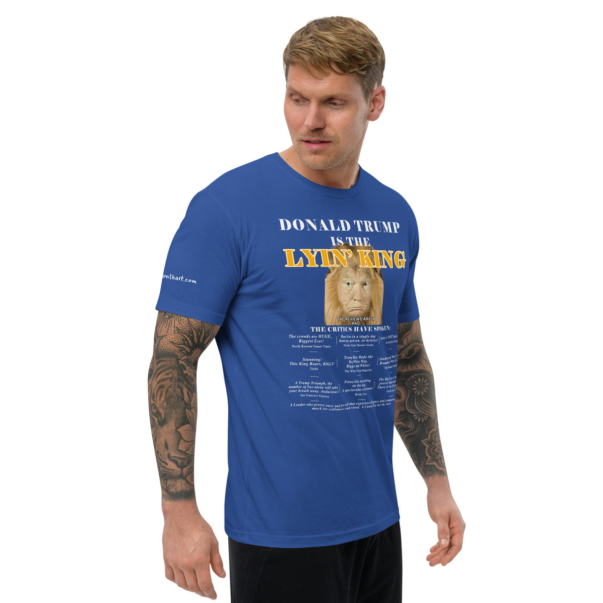Lyin King Men's Fitted Short Sleeve T-shirt notsobreitbart.com
