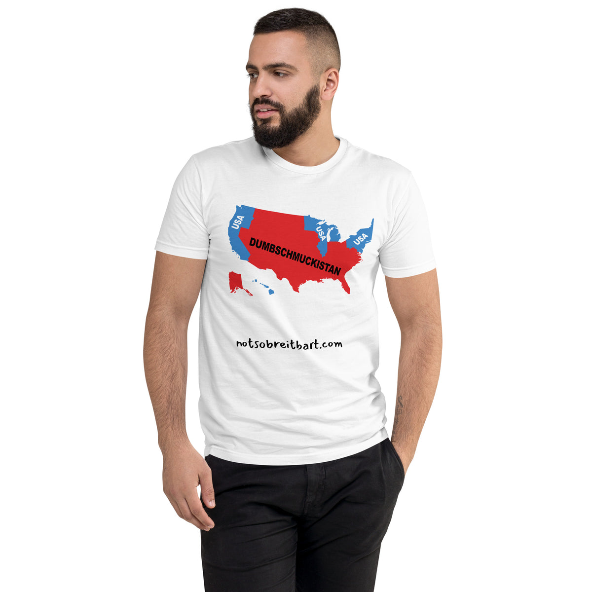 DumbSchmuckistan Men's Fitted T-shirt notsobreitbart.com
