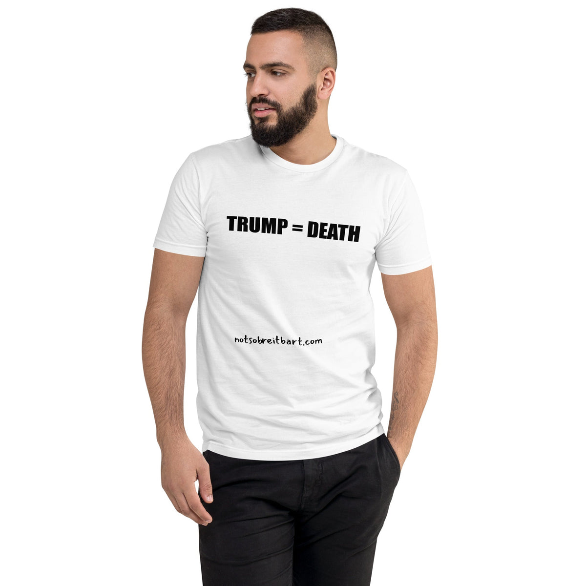 Trump = Death Men's Tapered T-shirt notsobreitbart.com