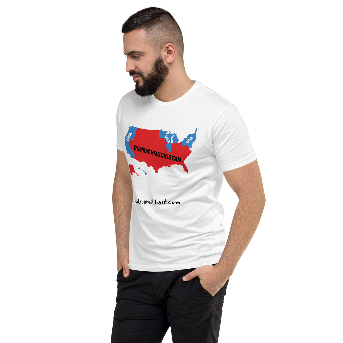 DumbSchmuckistan Men's Fitted T-shirt notsobreitbart.com