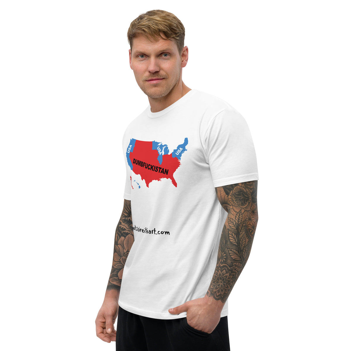 Dumbfuckistan Men's Fitted T notsobreitbart.com