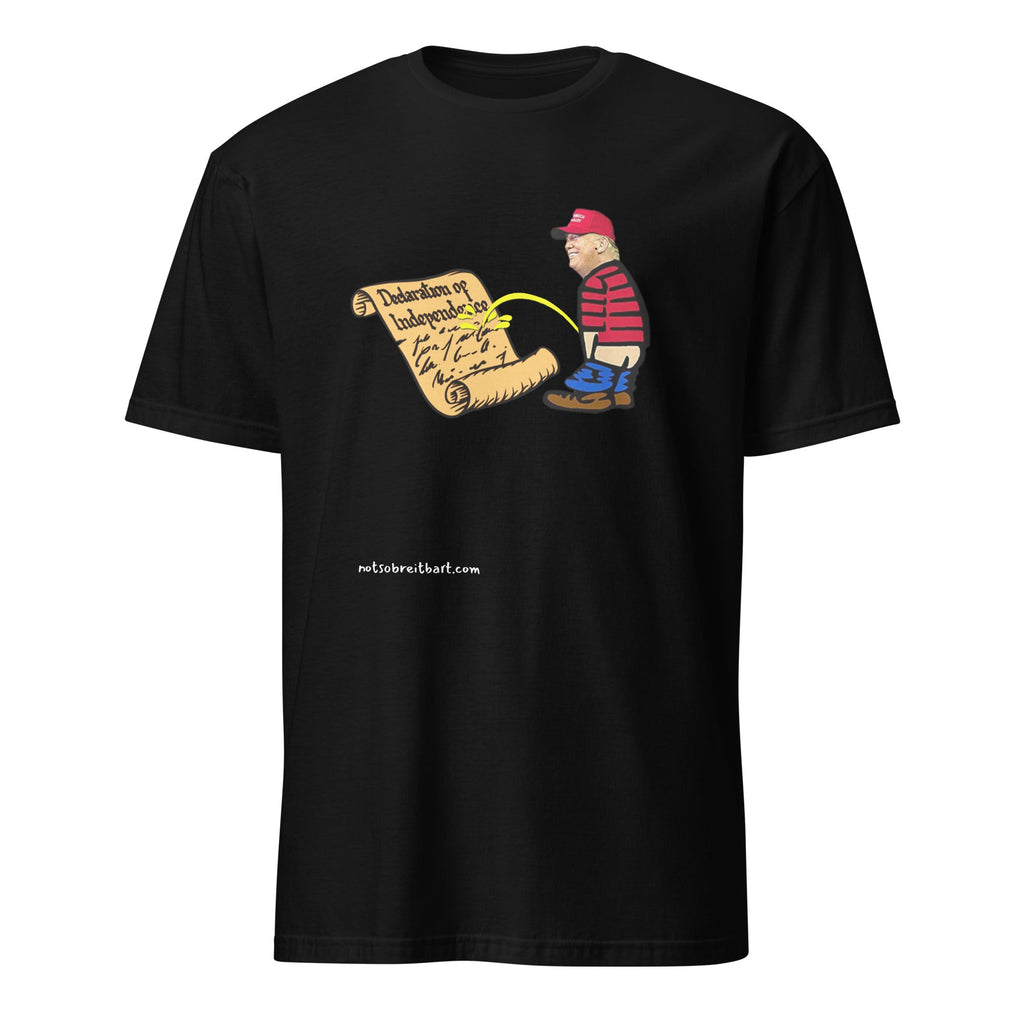Peeing on the Constitution Short-Sleeve Unisex T-Shirt notsobreitbart.com