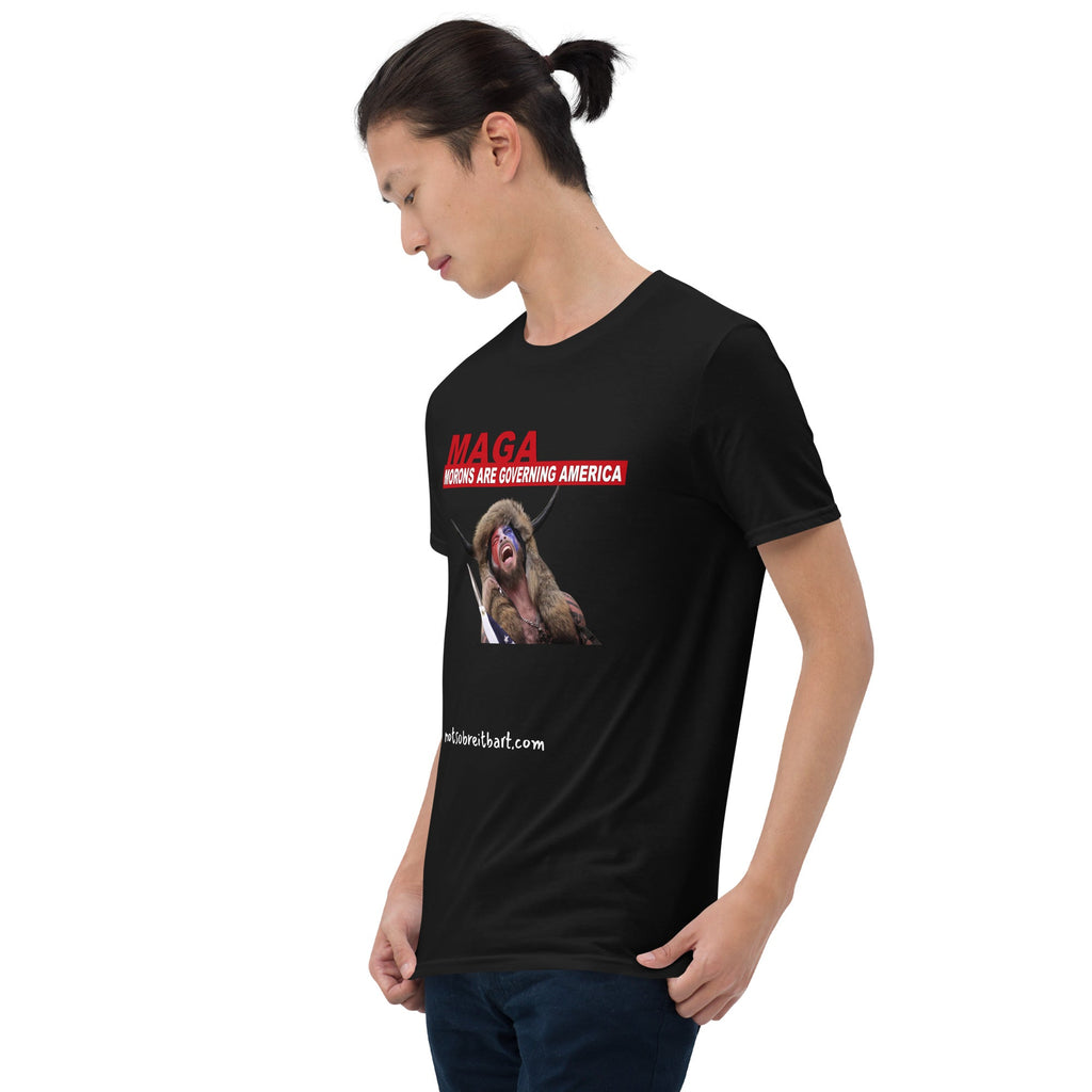 Morons Are Governing America Short-Sleeve Unisex T-Shirt notsobreitbart.com