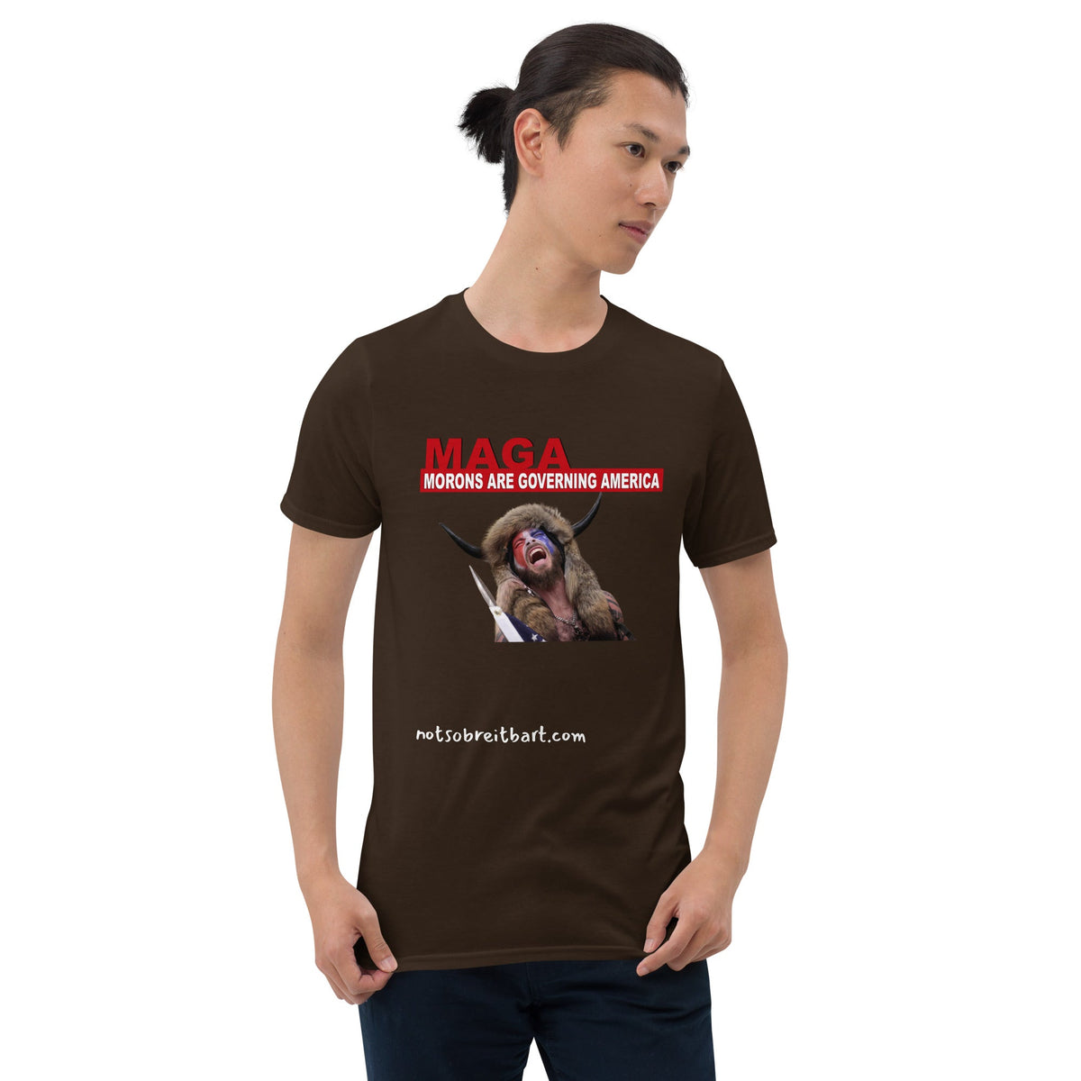 Morons Are Governing America Short-Sleeve Unisex T-Shirt notsobreitbart.com