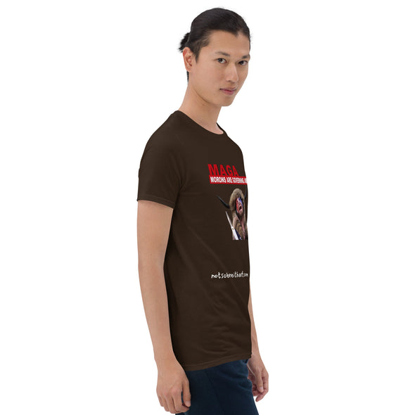 Morons Are Governing America Short-Sleeve Unisex T-Shirt notsobreitbart.com