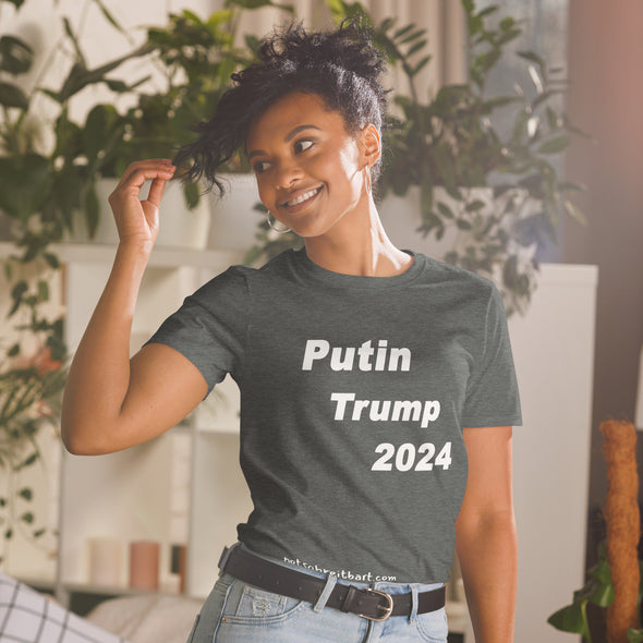 Putin Trump 2024 Short-Sleeve Unisex T-Shirt notsobreitbart.com