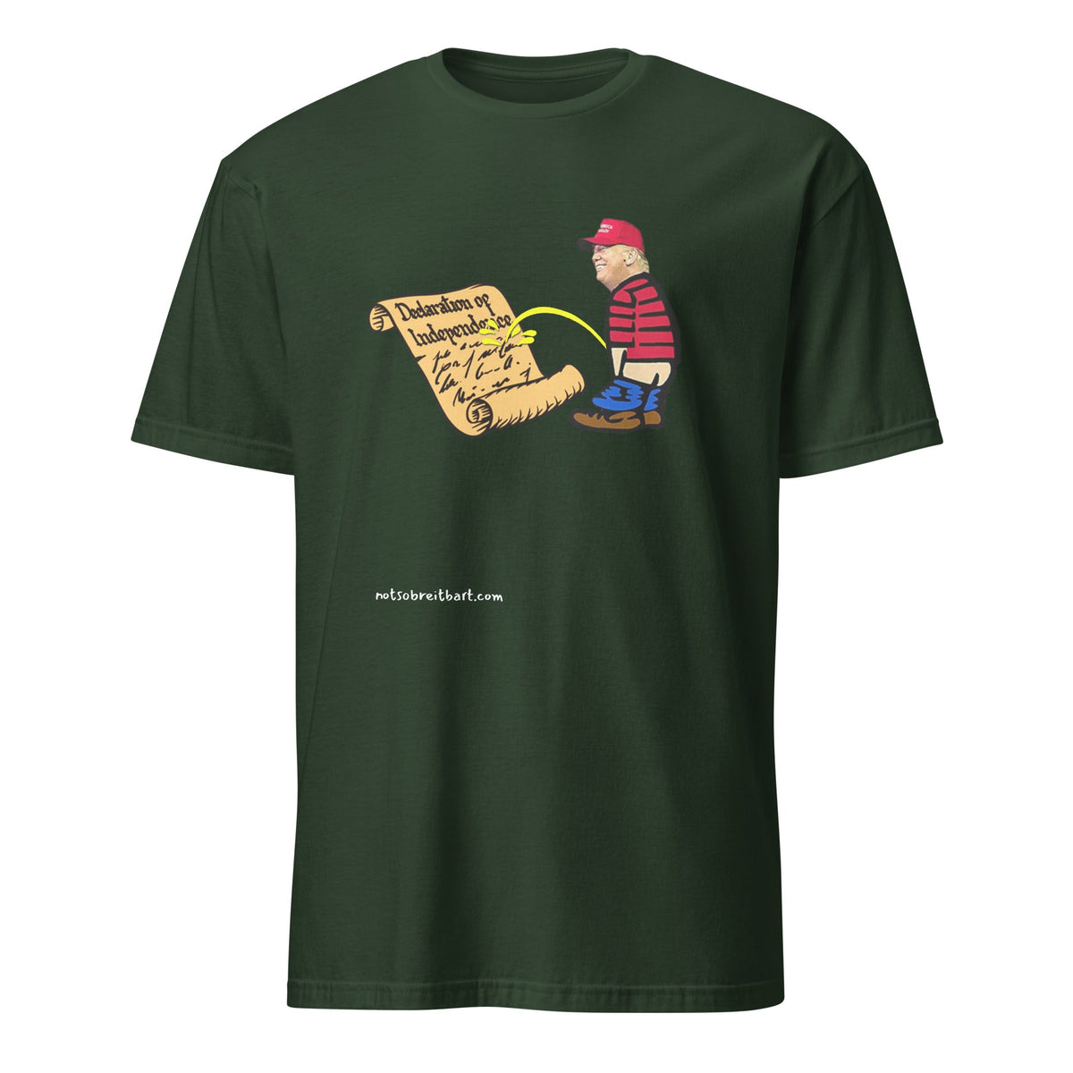 Peeing on the Constitution Short-Sleeve Unisex T-Shirt notsobreitbart.com