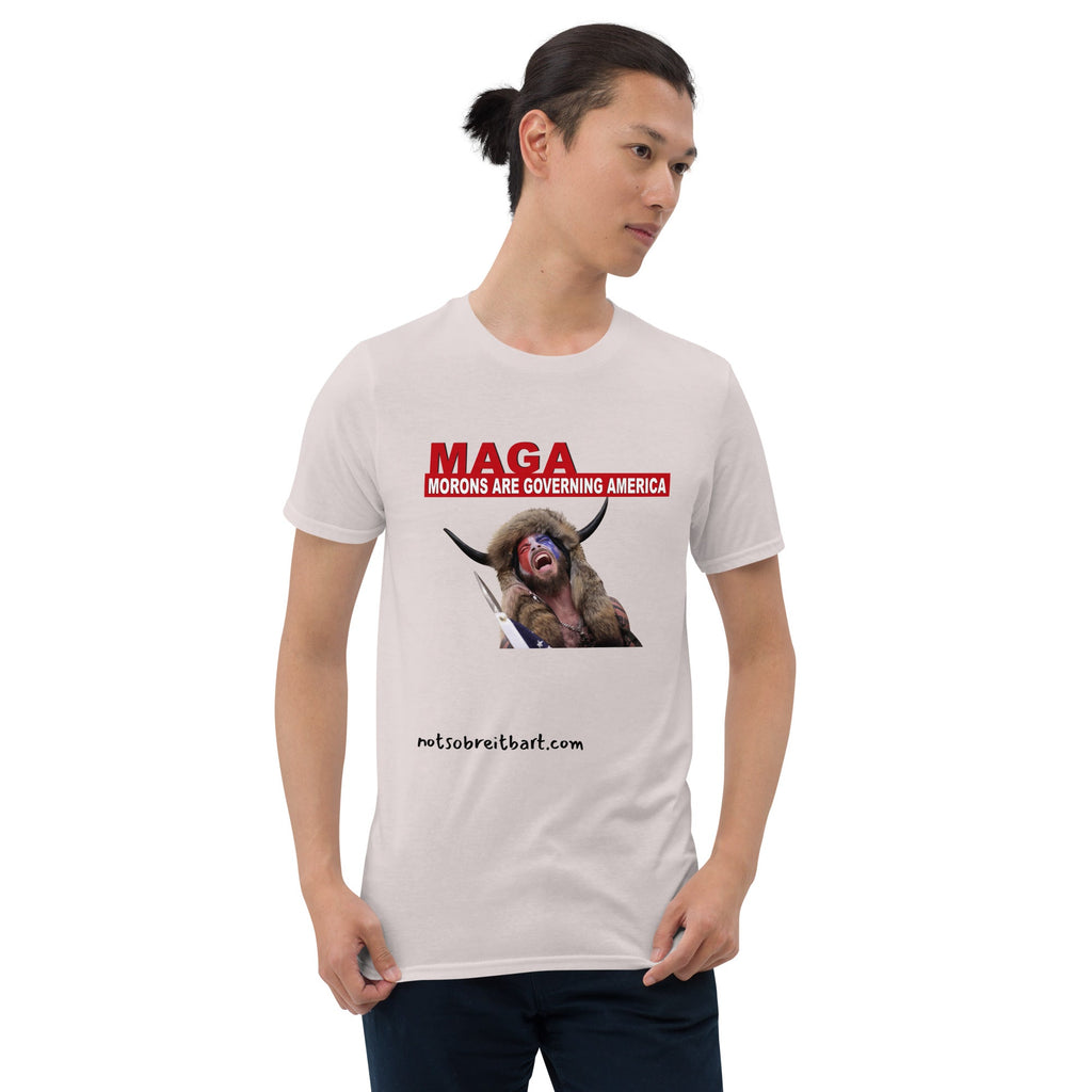 Morons Are Governing America Short-Sleeve Unisex T-Shirt notsobreitbart.com