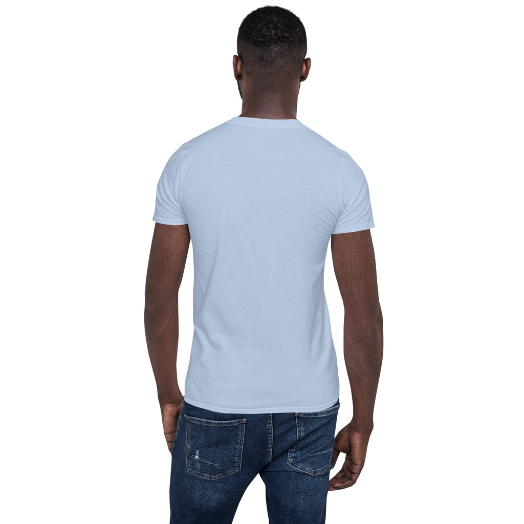 Trump's Stupidity Requires Stronger Med Short-Sleeve Unisex T-Shirt notsobreitbart.com