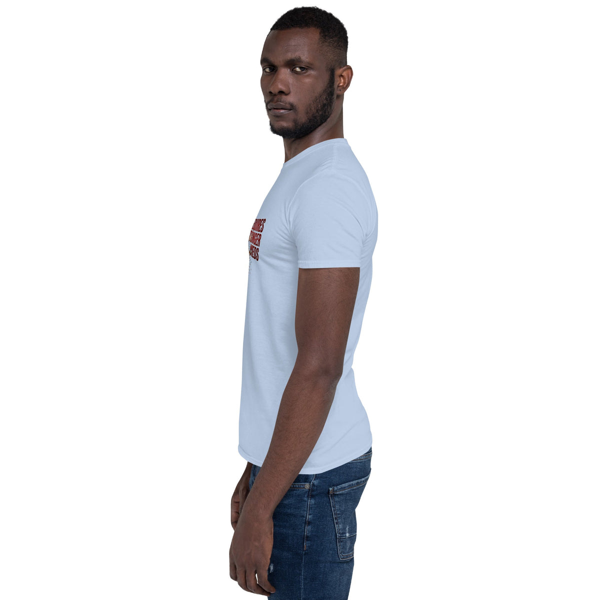 Trump's Stupidity Requires Stronger Med Short-Sleeve Unisex T-Shirt notsobreitbart.com