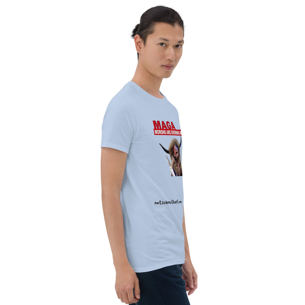 Morons Are Governing America Short-Sleeve Unisex T-Shirt notsobreitbart.com