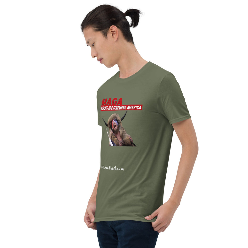 Morons Are Governing America Short-Sleeve Unisex T-Shirt notsobreitbart.com