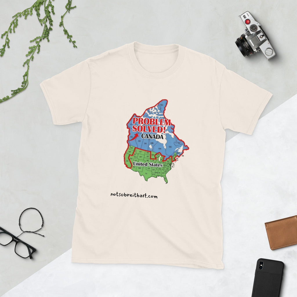 This would solve a lot of blue state's problems!   Canada, please?  Short-Sleeve Unisex T-Shirt notsobreitbart.com