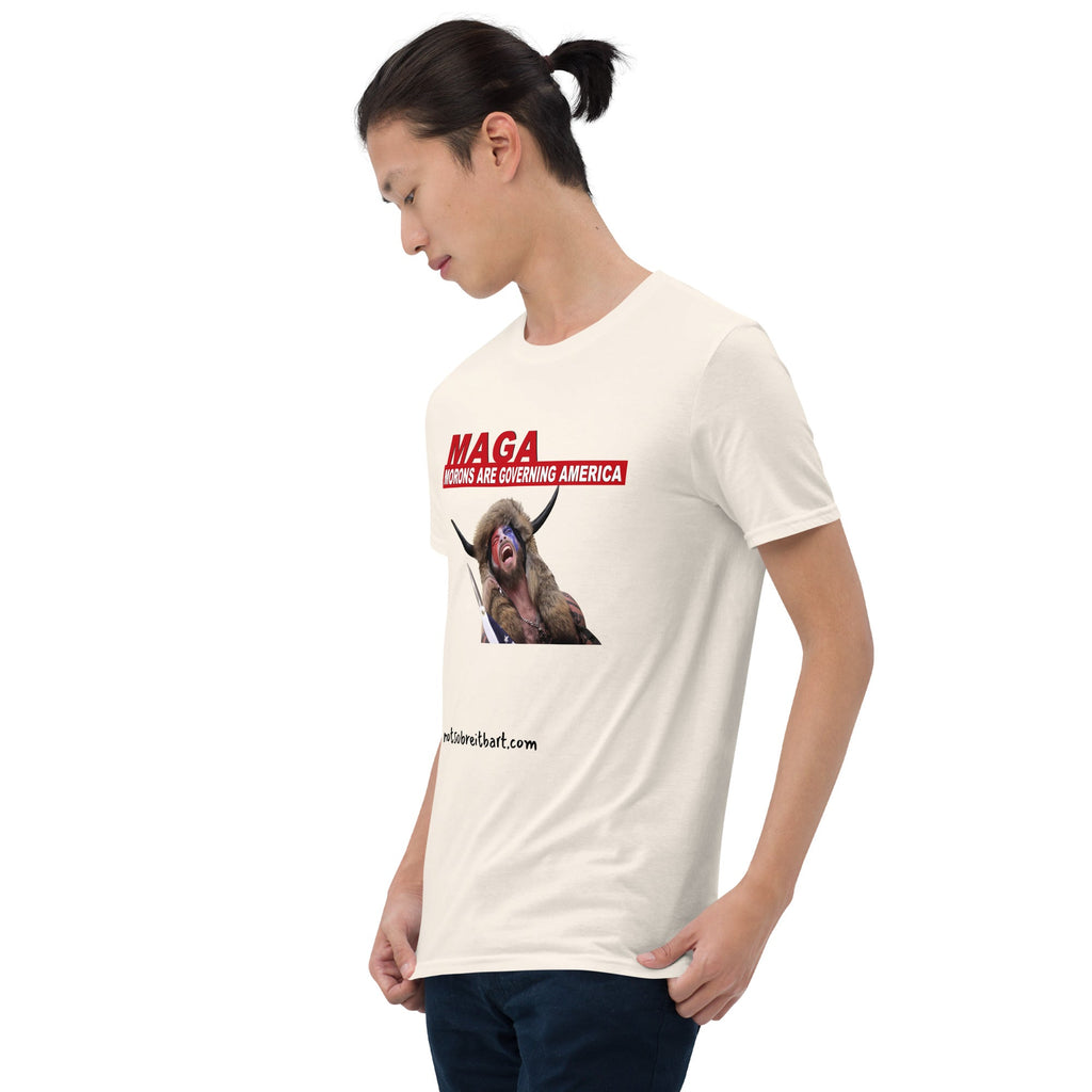 Morons Are Governing America Short-Sleeve Unisex T-Shirt notsobreitbart.com