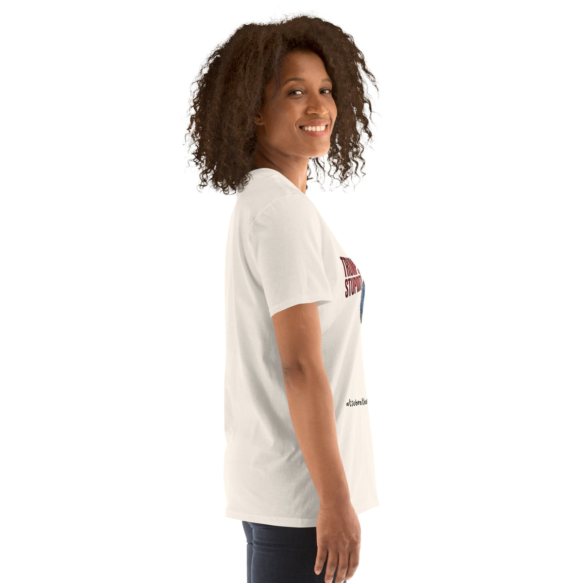 Trump's Stupidity Requires Stronger Meds Short-Sleeve Unisex T-Shirt notsobreitbart.com