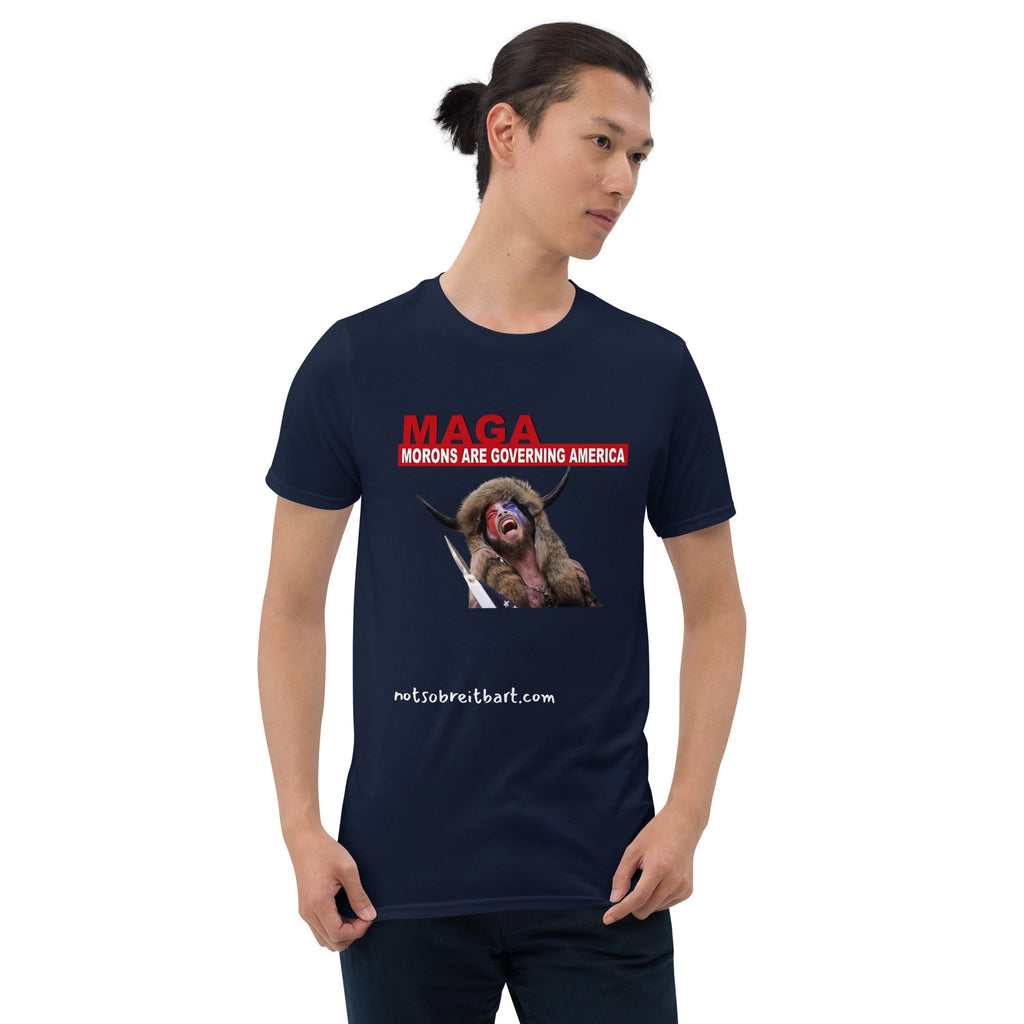 Morons Are Governing America Short-Sleeve Unisex T-Shirt notsobreitbart.com