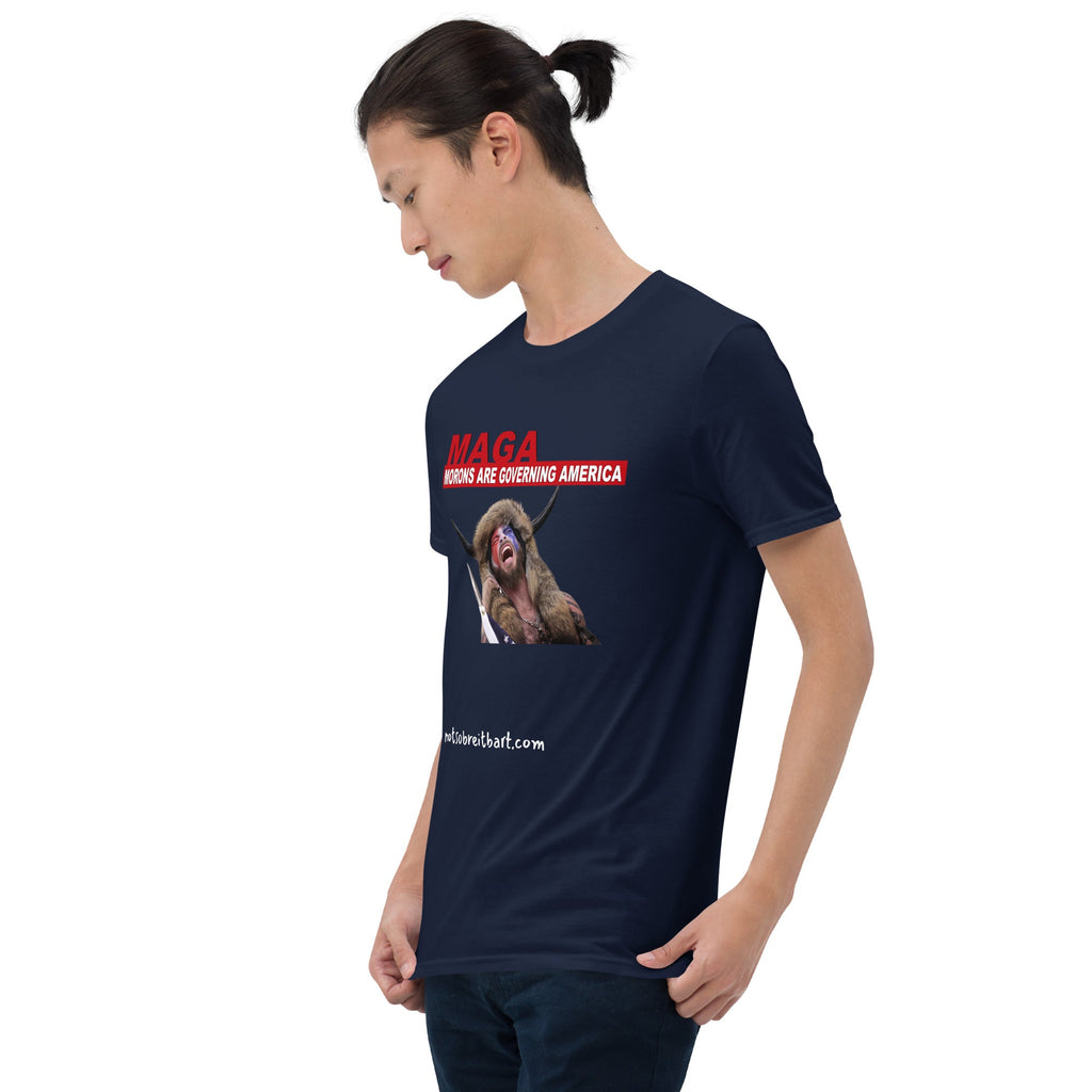 Morons Are Governing America Short-Sleeve Unisex T-Shirt notsobreitbart.com