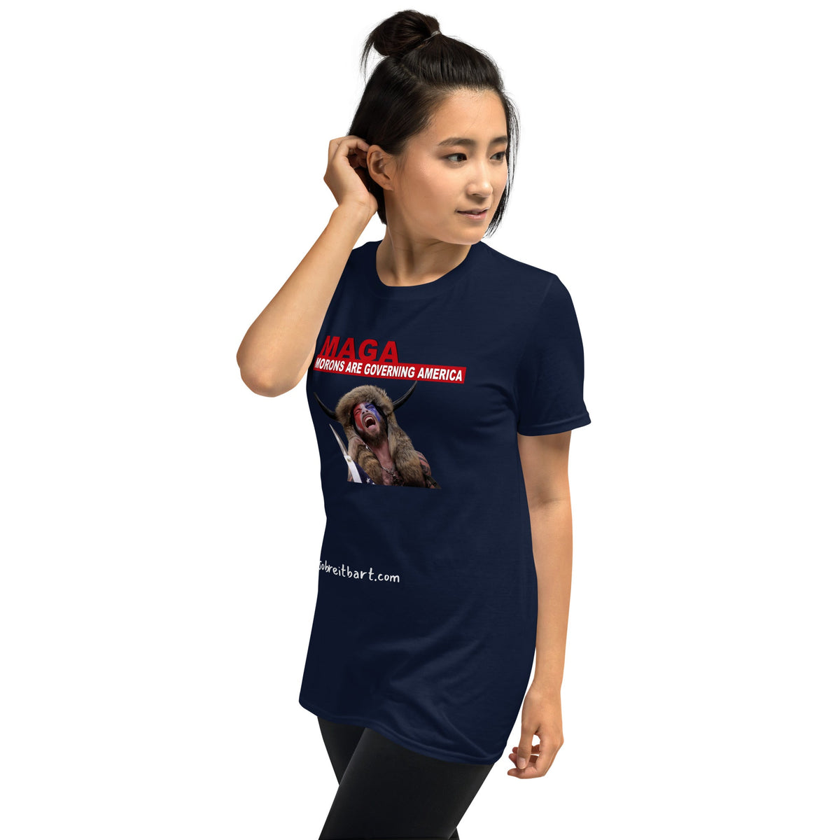 Morons Are Governing America Short-Sleeve T-Shirt notsobreitbart.com