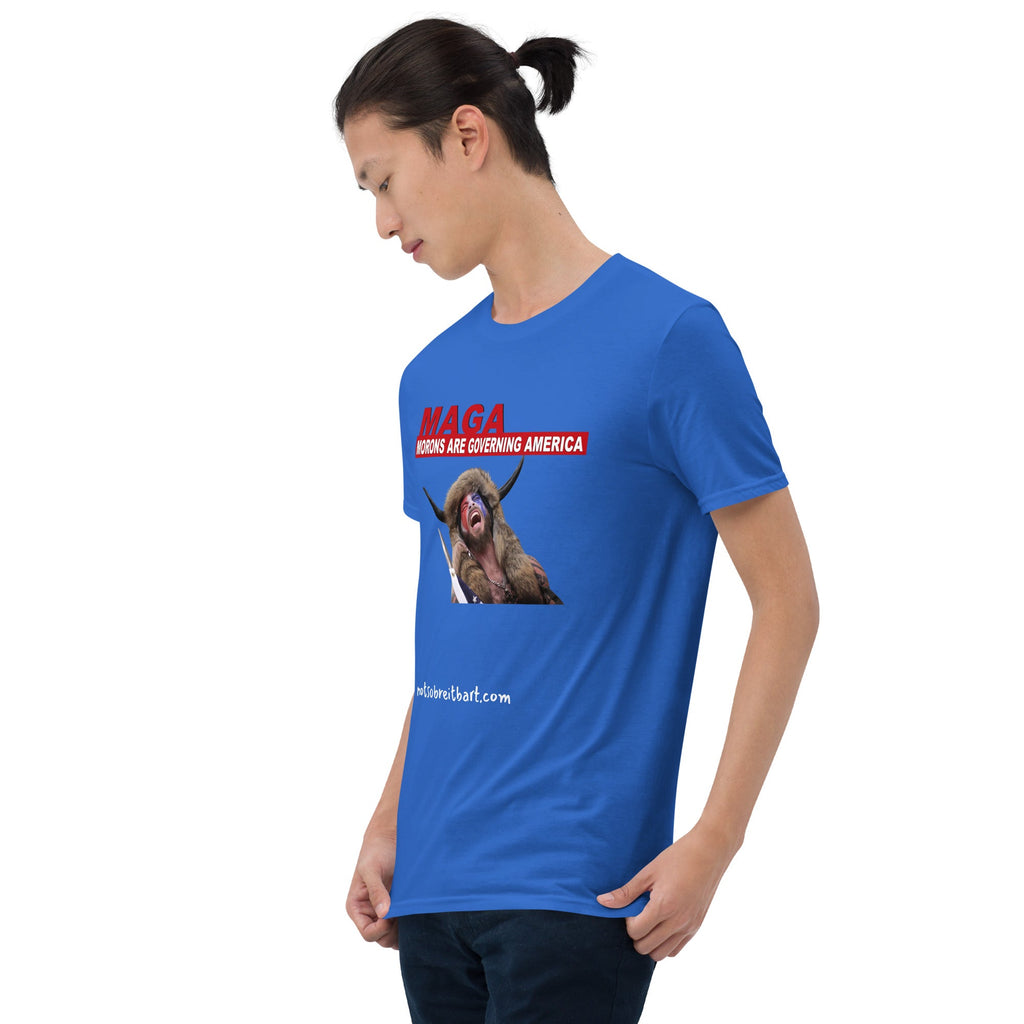 Morons Are Governing America Short-Sleeve Unisex T-Shirt notsobreitbart.com